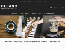 Tablet Screenshot of delanocoffee.com.au